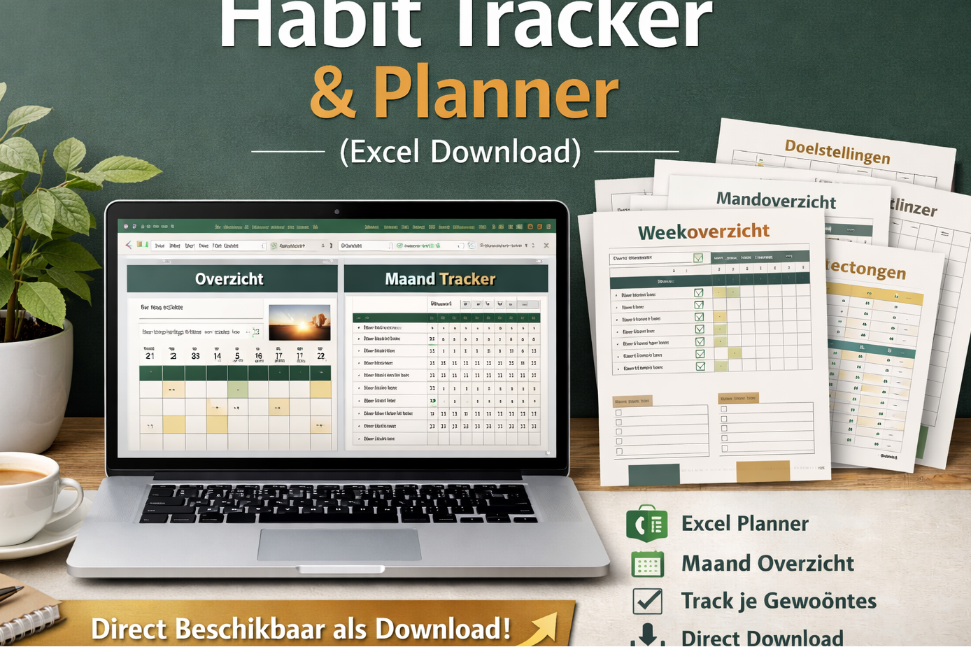 Habit Tracker & Planner (Excel)